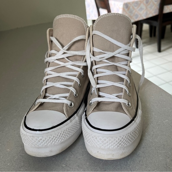 CONVERSE ALL STAR LIFT PLATFORM CANVAS, SOLD OUT PAPYRUS COLOR. WOMENS SIZE 7.5 - Picture 8 of 9